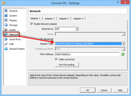How to run Chrome OS from USB - network settings